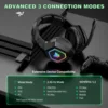 ONIKUMA B100 Wireless Gaming Headset 2.4Ghz Wireless Earphones With Mic Low Latency Tri-mode Headset for PC PS5 Gamer 6