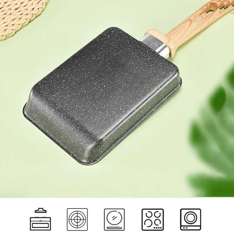 Nonstick Aluminum Japanese Omelette Pan with Detachable Handle
