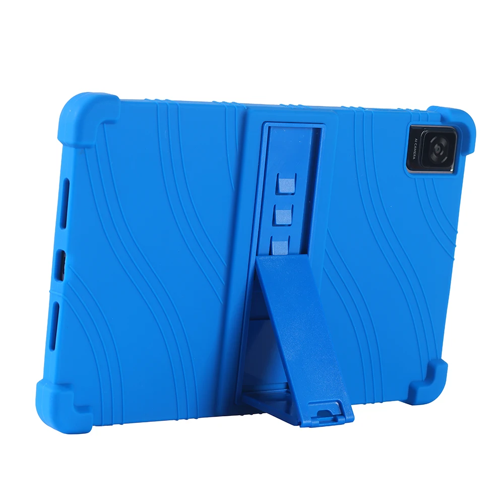 Durable Silicone Tablet Cover with Kickstand - Soft Shockproof Protector