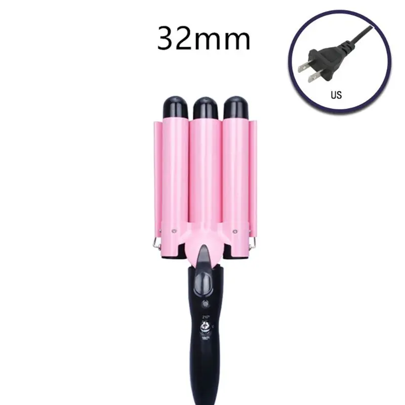 

20/22/25/28/32mm Curling Iron 3 Barrels Hair Curler Large Wave Fast Heating Styling Tool 95AC