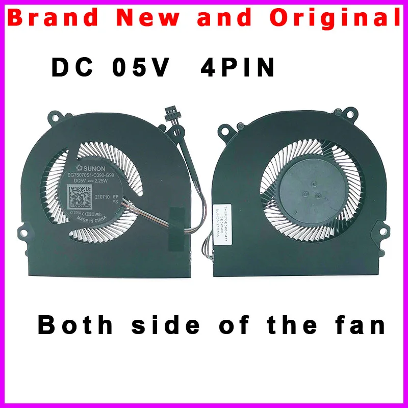 Laptop CPU GPU Cooler Fan for MECHREVO MR X1 X6 for Hasee Z7-KP7EC Z7-KP5GC Z7-KP7GA EG75070S1-C390-G99 THER7GE5K6-1411 GE5KN66