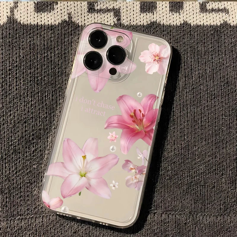 Lily Flower Floral Clear Soft Phone Case