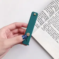 Universal Silicone Telescopic Phone Grip and Stand Strap (Dark green)