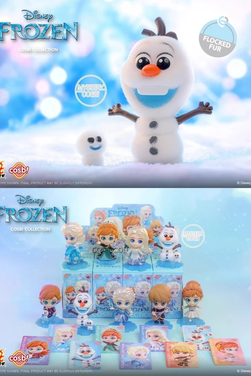 

Original Disney Frozen Blind Box Anna Elsa Olaf Cosbi Figurine Mystery Box Anime Kawaii Figure Room Ornament Christmas Gift Toys