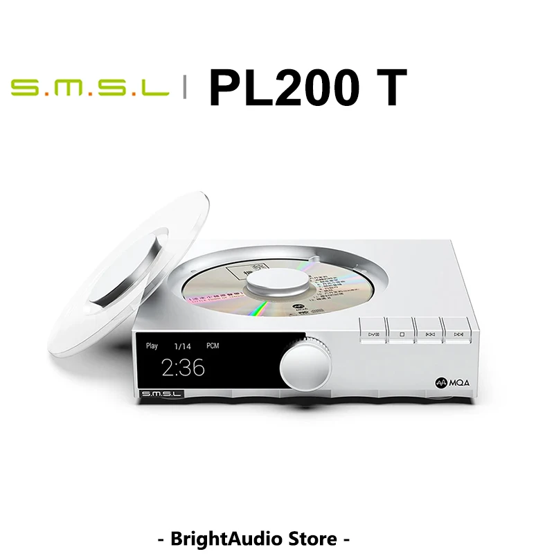 SMSL PL200T CD Player MQA CD Transport Clock Input P.A.S.S. System Optical / Coaxial / AES I2S Output