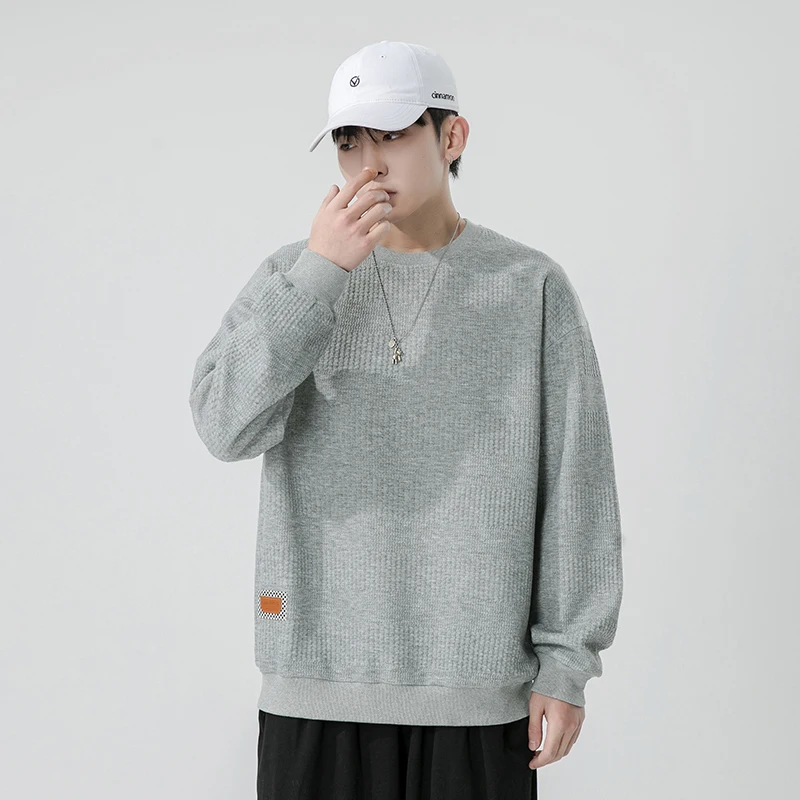 Fashion Solid Color Spliced All-match Sweatshirts Men's Clothing 2024 Spring Summer New Loose Korean Tops Casual Sweatshirts