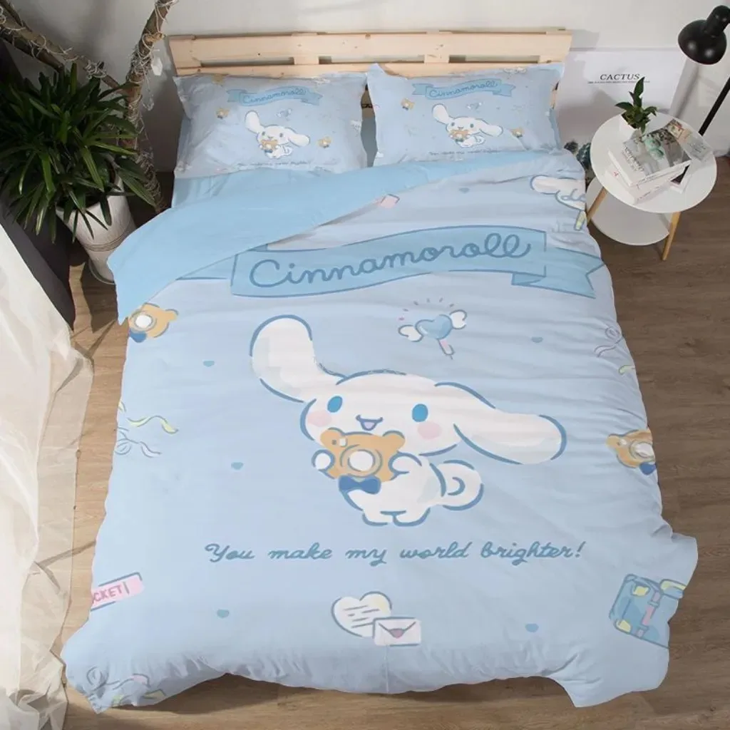 Cinnamoroll Kids Duvet Cover Bedding Set Double Twin King Children Baby Girls Comforter Quilt Cover Bedroom Decorations Gifts