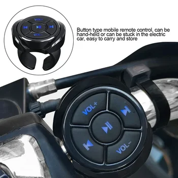 Volante per auto a 5 tasti Pulsante di controllo remoto wireless compatibile con Bluetooth universale per pulsante volume multimediale per auto Android IOS