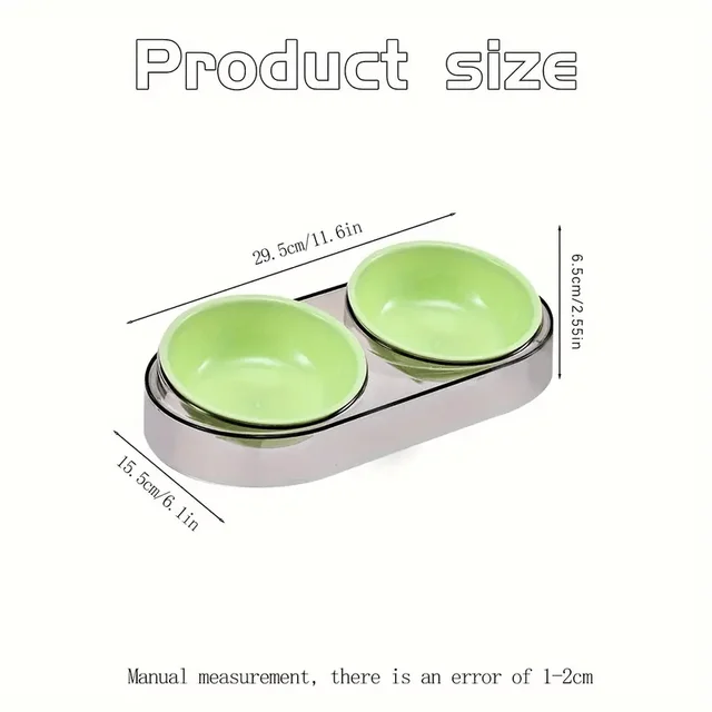 Durable Elevated Dual Bowl Feeder | Raised Pet Feeding Station with Non-Slip Stand, Easy Feeding for Cats & Small Dogs 2