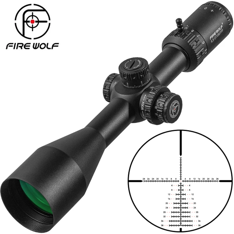 

FIRE WOLF 4.5-27X56 FFP First Focal Plane Scope Tactical Riflescope With Illumination For Long Range Shooting Hunting Fit .338
