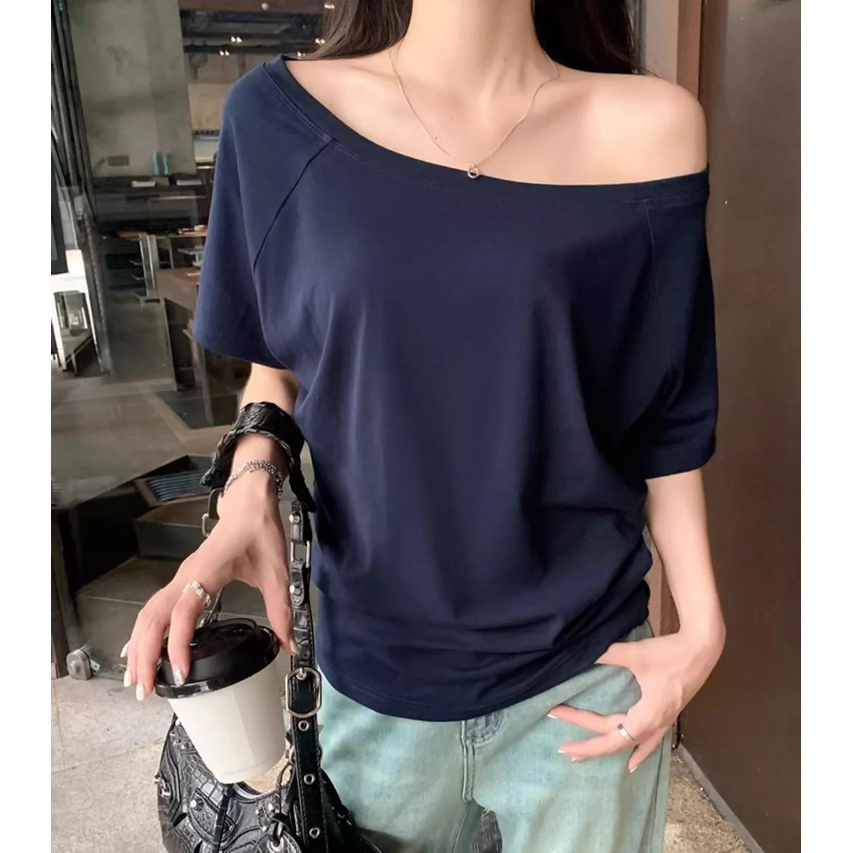 Short-sleeved Blue