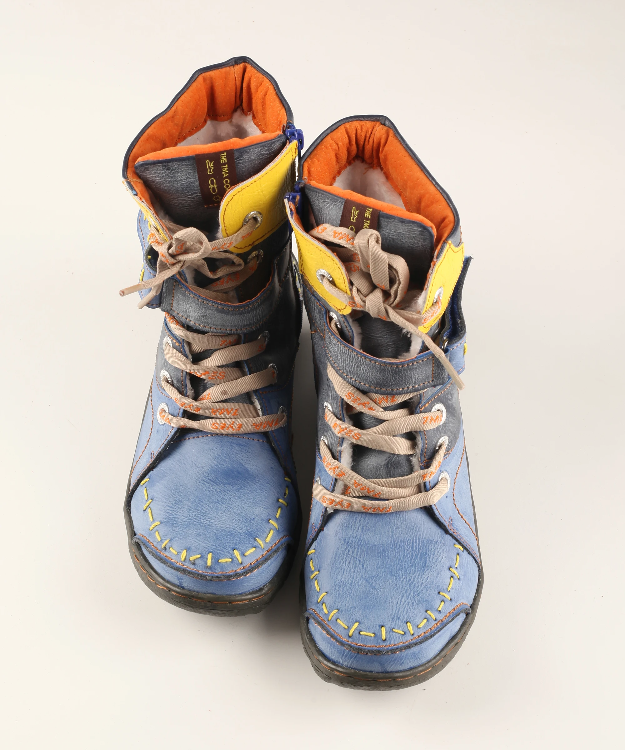 TMA EYES Winter Damen einfache kurze Plüschstiefel – Detail 6