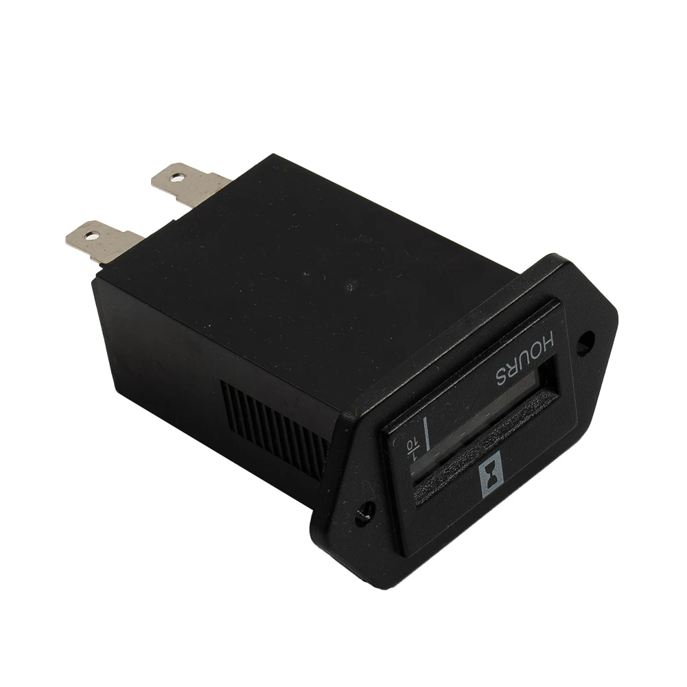 

HM002 Mechanical Hour Meter 6V-80V DC Black ABS Car Hour Meter Automobile Decoration Accessories Car Timer Gauge