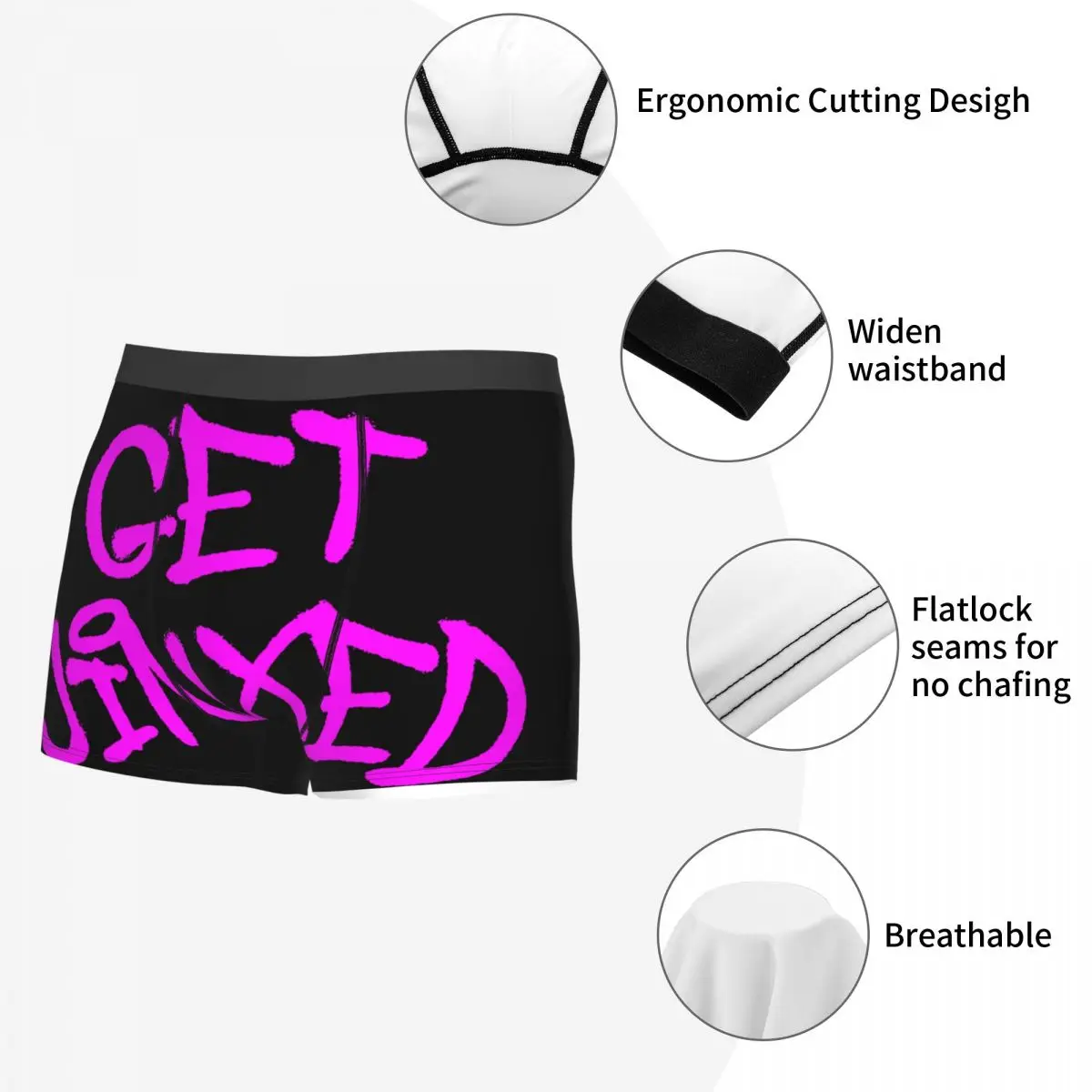 Get Jinxed Cool Men Boxer Briefs Arcane League of Legends Animated Breathable Funny Underwear Print Shorts Gift Idea 5