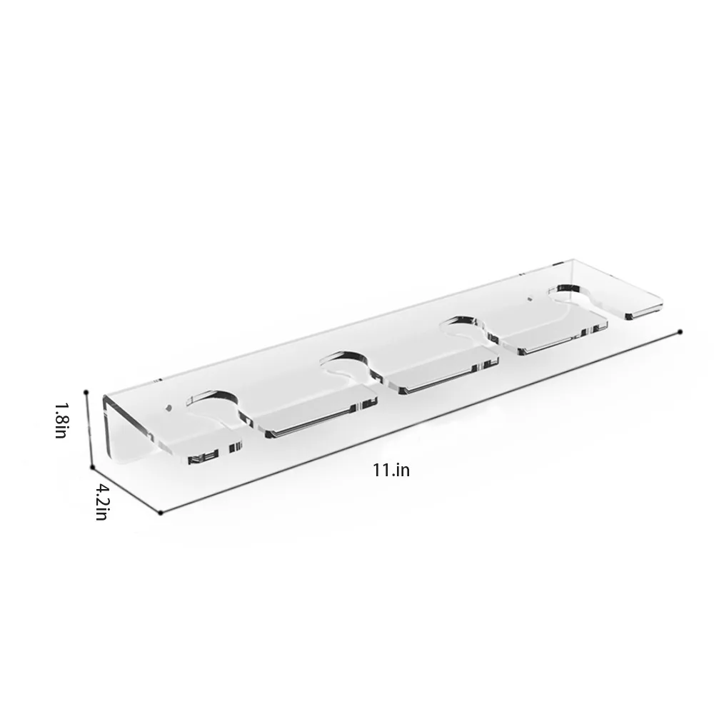 Clear Acrylic Wine Glass Holder Wall Mounted, Under Cabinet Hanging Wine Glass Rack, Champagne Wall Holder for Party 6