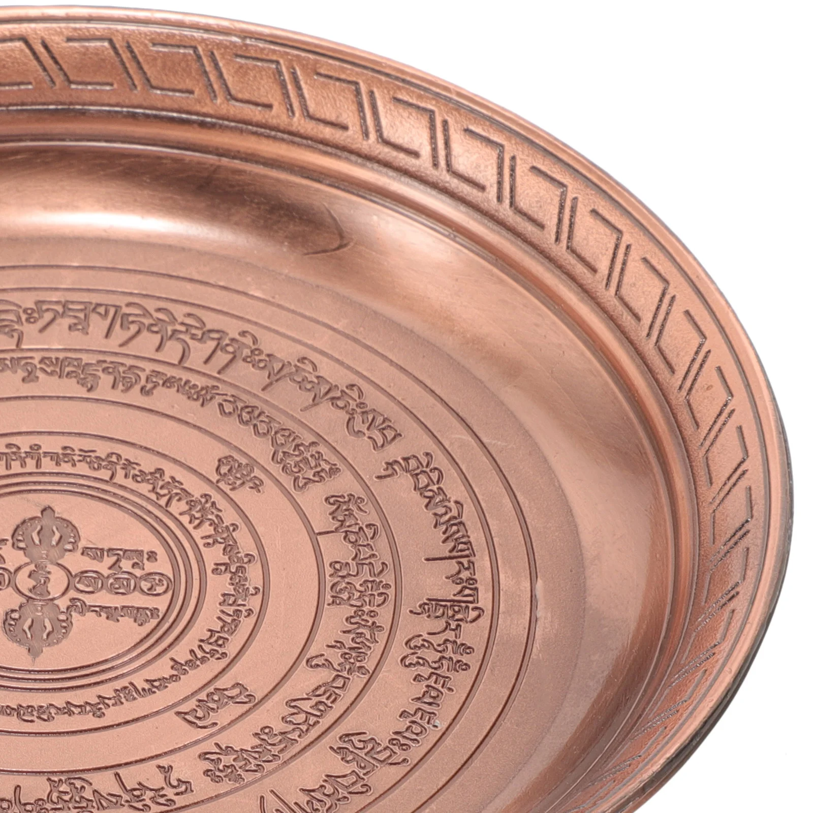 Round Copper Smoke Offering Plate Metal Tray For Ceremony Storage Trays Temple Dish Puja Supplies Vintage Bowl Home ganization 4