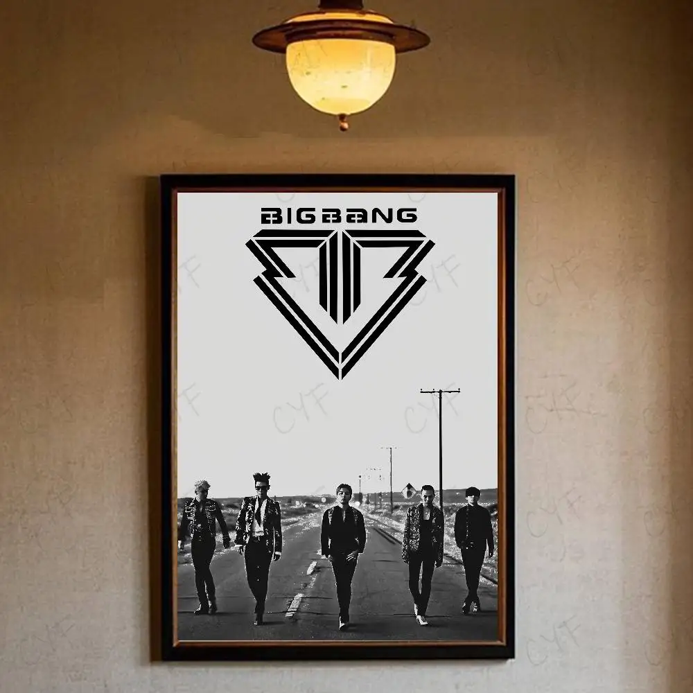 1PC Koreanische Pop Band B-BIGBANG Poster Wasserdichte Wand Kunst Aufkleber Für Bar Wohnzimmer Vintage Room Decor Hohe Qualität drucken Geschenk – Detail 8