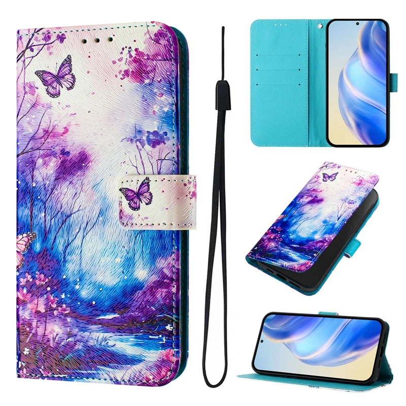 For POCO X5 X6 X7 Pro Leather Case on For Xiaomi Poco X7 X6 X5 X3 X4 Pro Wallet Cover PocoX3 NFC X3Pro Cartoon Flip Case Capa 3