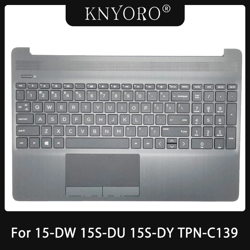 US Backlit Keyboard For HP 15 DW 15S DU 15S DY TPN C139 Palmrest Cover