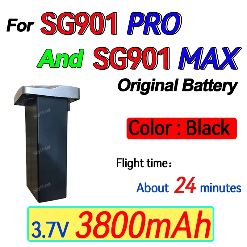 Vue de dessous du Drone SG901Pro 1800mAh montrant la batterie, puissant et léger, livré depuis la Chine