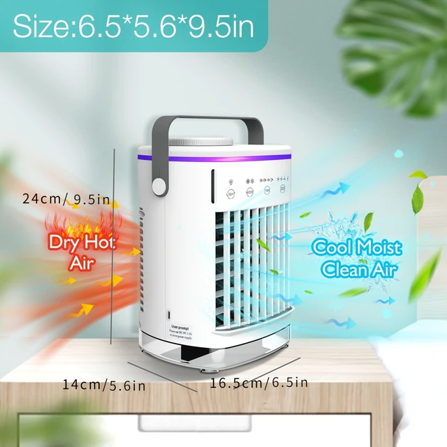 1pc Mini Portable Air Conditioner With 4-Speed Cooling Fan And Humidifier - Perfect For Home Office Use 2