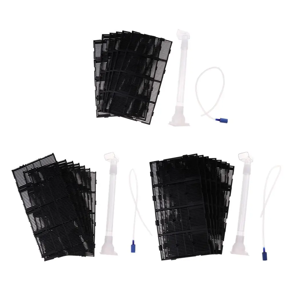 Aquarium Under Gravel Fish Tank Bottom Filtration Plate Filter System Black Without Nozzle Durable and Useful 5