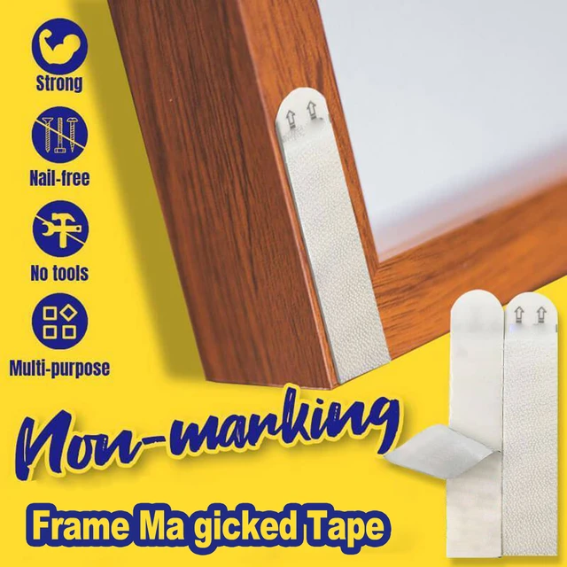 Non-marking Ma gicked Tape Clasp Hook Multi-purpose Wall Hooks Hanging for  Picture Frame Poster Hanging Strip Home Decor - AliExpress