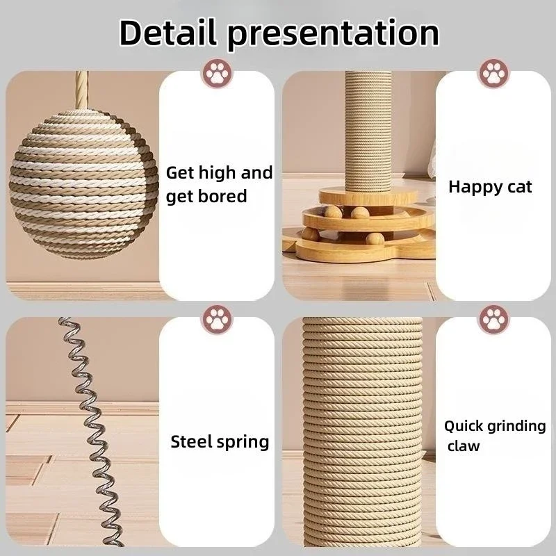 Title 2, Pet Cat Toy Solid Wood Cat Turntable Funny Cat ...