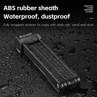 กุญแจล็อคจักรยานพับได้แบบพกพา WEST BIKING ป้องกันการโจรกรรม สำหรับจักรยาน มอเตอร์ไซค์ สกู๊ตเตอร์ จักรยานเสือภูเขา อุปกรณ์เสริมสำหรับจักรยาน 4