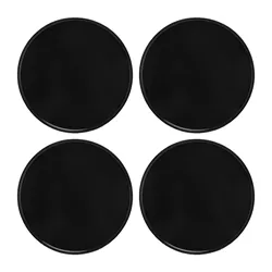 Set of 4 Scratch - Proof Wheel Center Hub Cap Covers - Premium Car Accessories (Black)