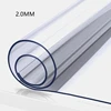 Customization Tablecloths Soft Glass PVC Transparent Tablecloth Waterproof Anti-hot Coffee Mat Table Cover Kitchen Oilcloth 1