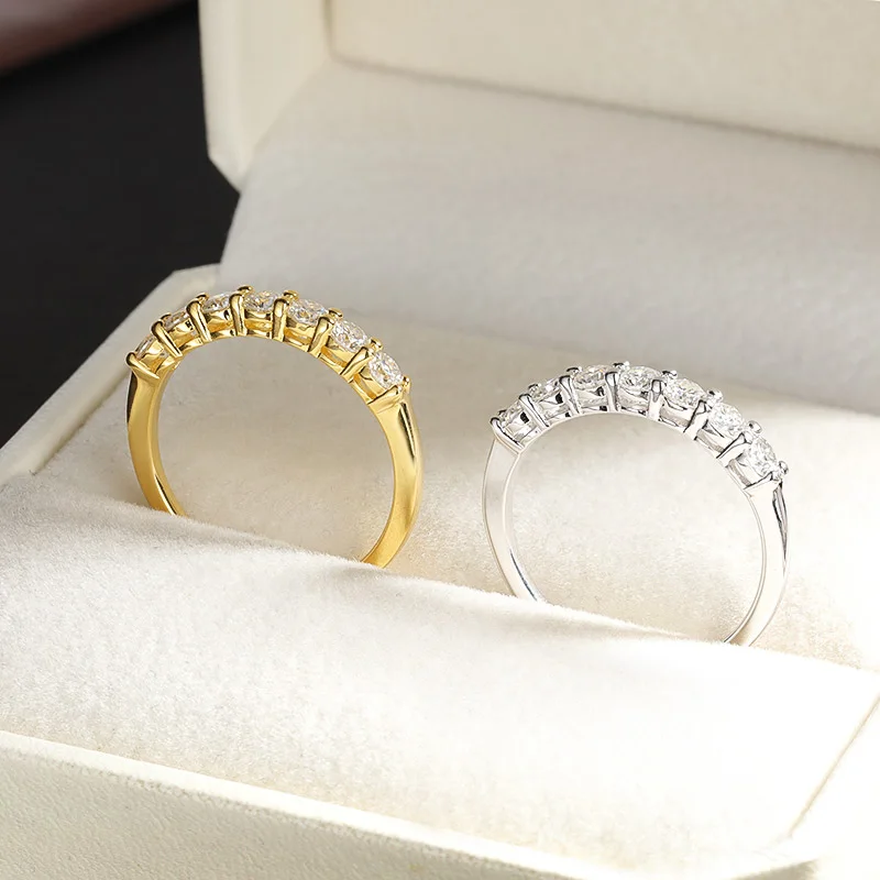 3mm Moissanite Wedding Rings For Women 925 Sterling Silver Engagement Party Bridal Fine Jewelry
