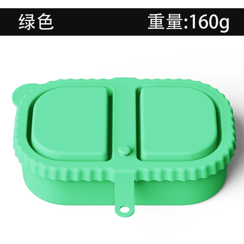 Eco-Friendly Silicone Snack Bento Box with Leakproof Lid - Reusable Food Storage for Sauces, Fruits, and Snacks