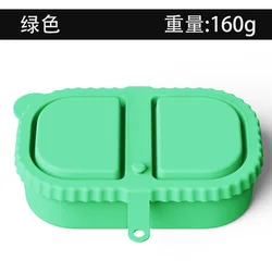 Eco - Friendly Silicone Snack Bento Box with Leakproof Lid - Reusable Food Storage for Sauces, Fruits, and Snacks (Light Green)