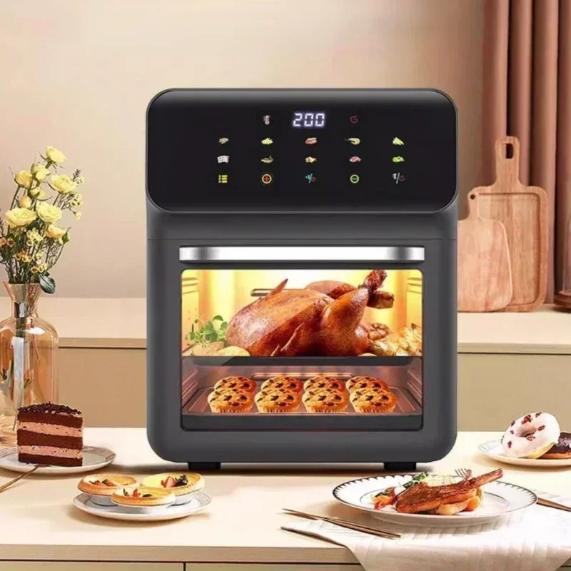New Visual Air Fryer Oven Household 220V/110V 15L Large Capacity Kitchen Appliance Freidora Sin Aceite 15 Litros 4