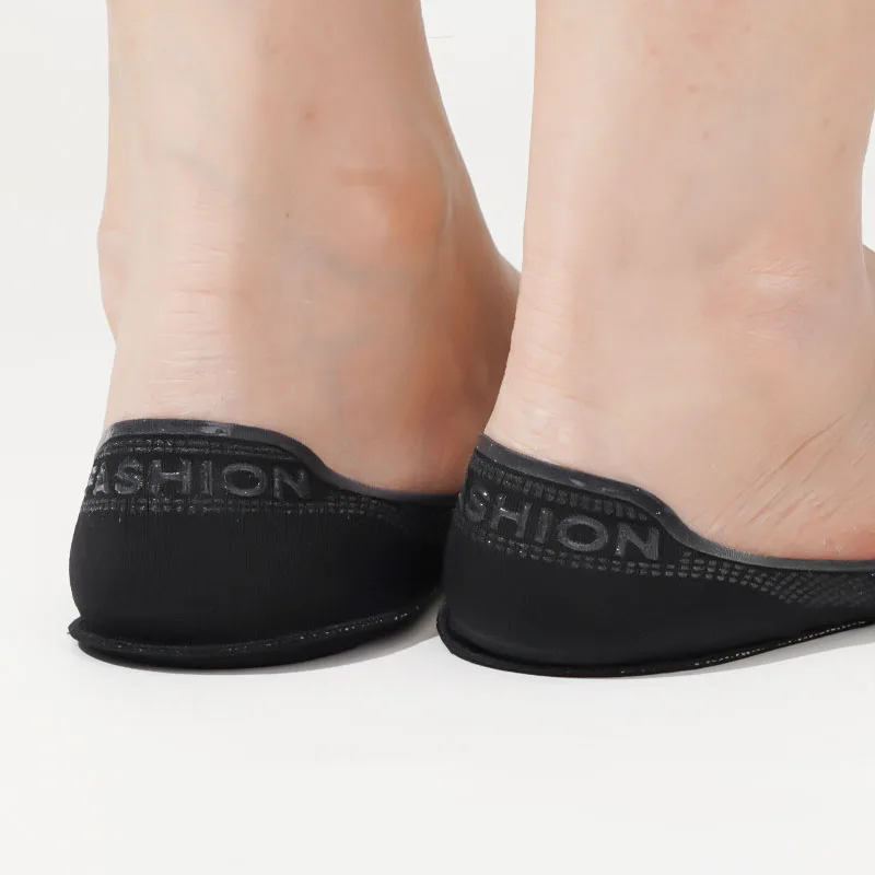 3 Pairs/Lot Women's Ice Silk Thickened Sponge Bottom Boat Socks Shockproof Non-slip Silicone Comfortable Invisible Casual Socks