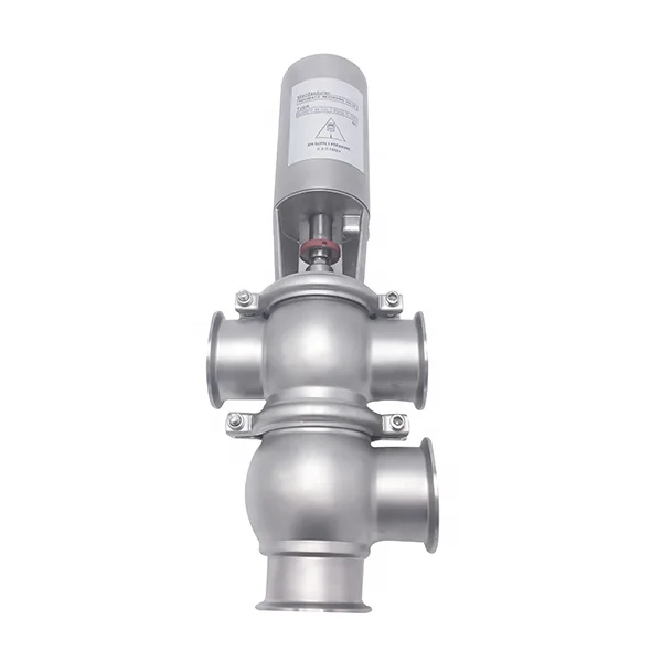 

Stainless Steel Sanitary Normally Open 22 Model TL Type Multi-way Pneumatic Reversing Flow Control Diverter Valve