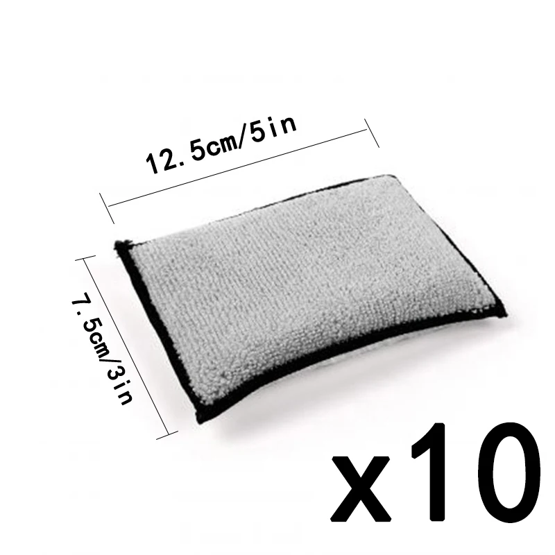 10pcsMicrofiberInteriorScrubbingSpongeApplicatorsforLeather