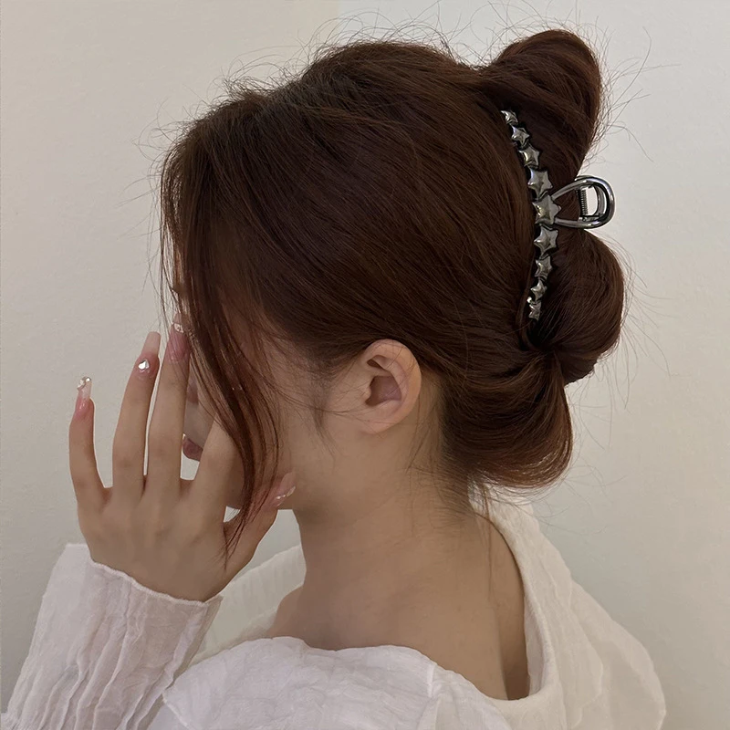 Luxury Personality Women Hair Claw Round Bead Wave Barrette Large Hairpins Bridals Trendy Elegant Hair Accessories Headdress head massage ball comb five claw scalp magnetic bead stress release hair brush five finger massager skin spa healing massage