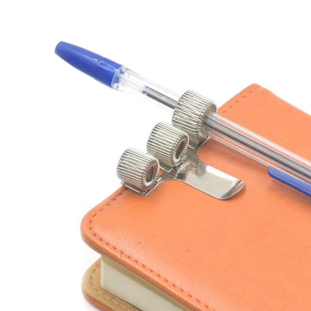 1 Pc Single/Double/Triple Hole Metal Spring Pen Holder With Pocket Clip Doctors Nurse Uniform Pen Holders pen holder pen and brush holder