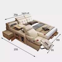 Lits uniques pour chambre à coucher, Coiffeuse, Lit de massage pleine grandeur, Chevets rembourrés, Lit de luxe pour chambre à coucher, Accessoires pour la maison 6