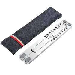 Ergonomic Foldable Laptop Stand with 8 Adjustable Angles (Silver)