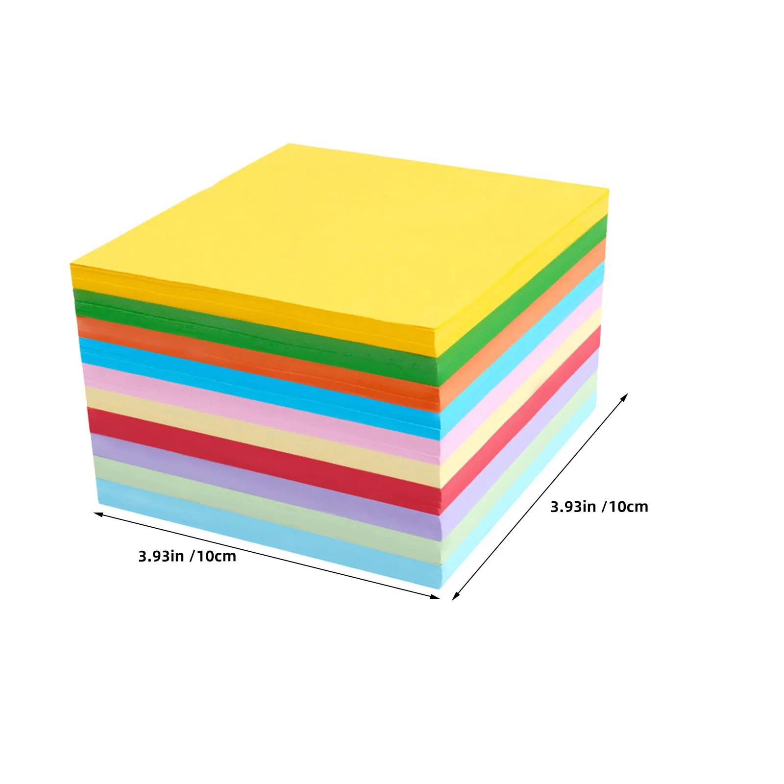 1000개입 정사각형 종이접기 용지 10x10cm 일본 공예 종이팩, 선명하고 변색 방지되는 색상, 교실 미술 공예 스크랩북용