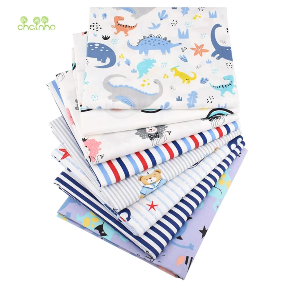 Chaihno,Printed Twill Weave Cotton Fabric,Patchwork Cloth,DIY Sewing Quilting Material,Cartoon Series,2 Specification,5CC02