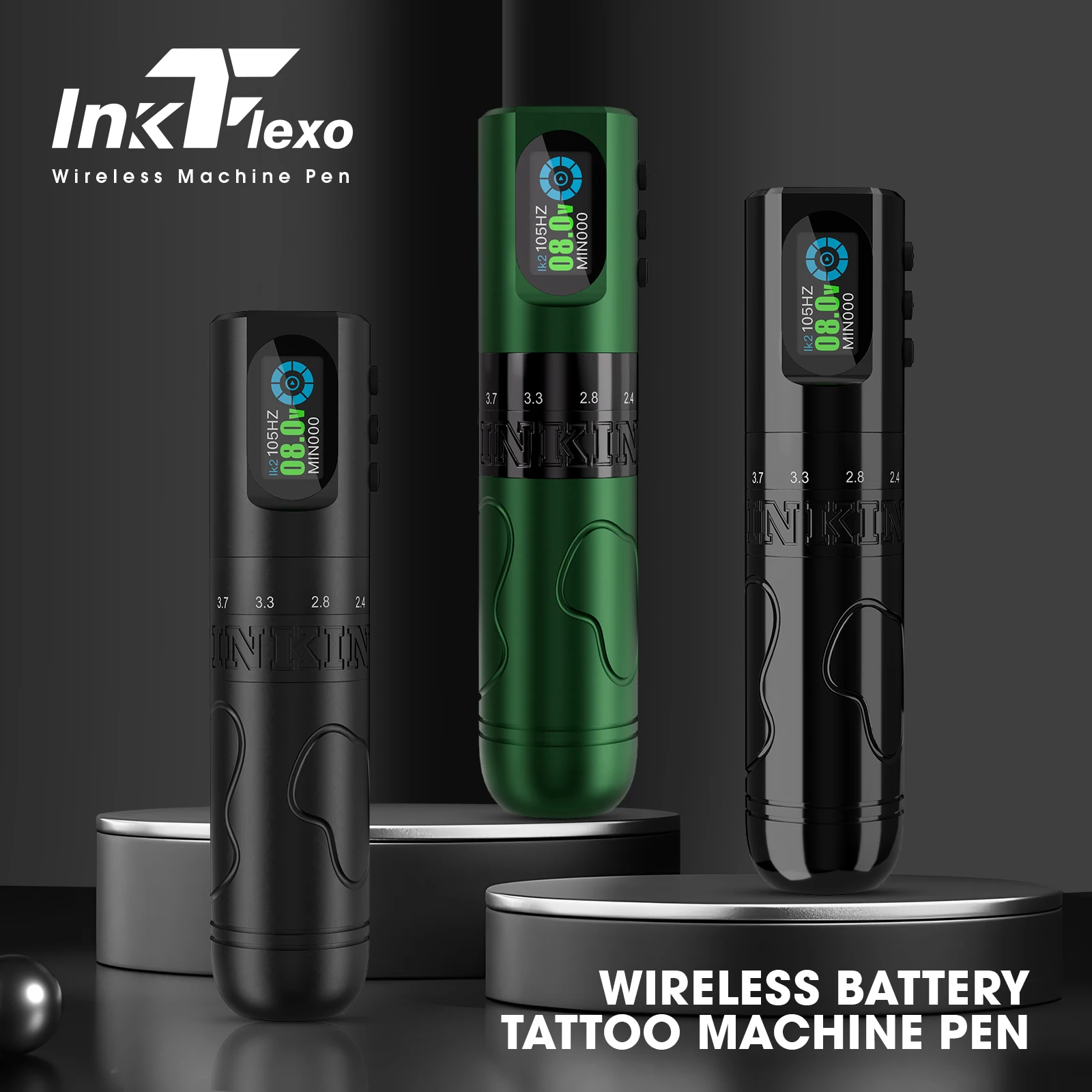 インinkflexo-ワイヤレスタトゥーマシン,ペン,針,タトゥー,6つの調整