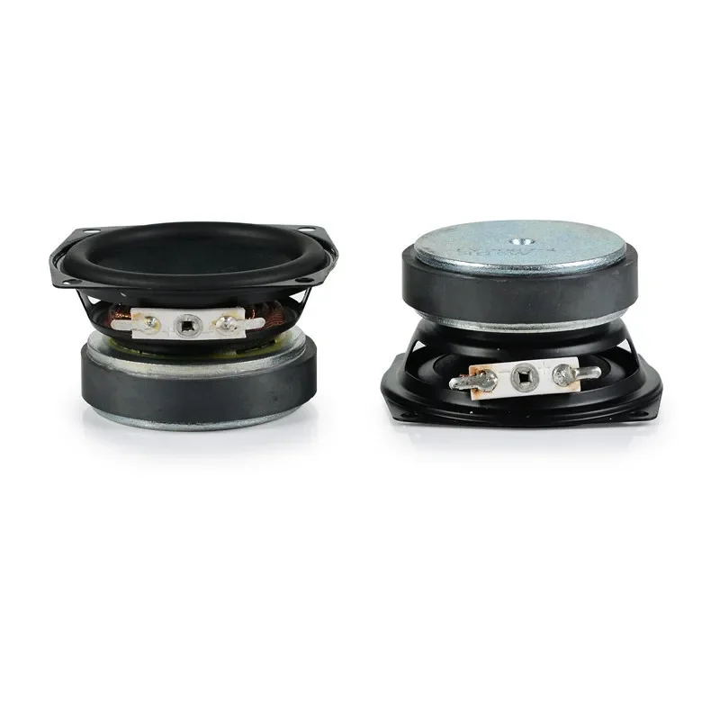 SOTAMIA 2Pcs 2.5 Inch Audio Full Range Speakers 4 Ohm 5W Rubber Edge HIFI Speaker External Magnetic Loudspeaker Home Bookshelf