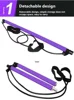 New Fitness Sport Pilates Bar Kit Gym Workout Stick Pilates Exercise Bar Kit with Resistance Band Body Building Puller Yoga Rope 4