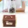 Wooden Treasure Chest Educational Large Capacity Locking Safety Multipurpose Wood Money Storage Box with Password Lock for Kids 2