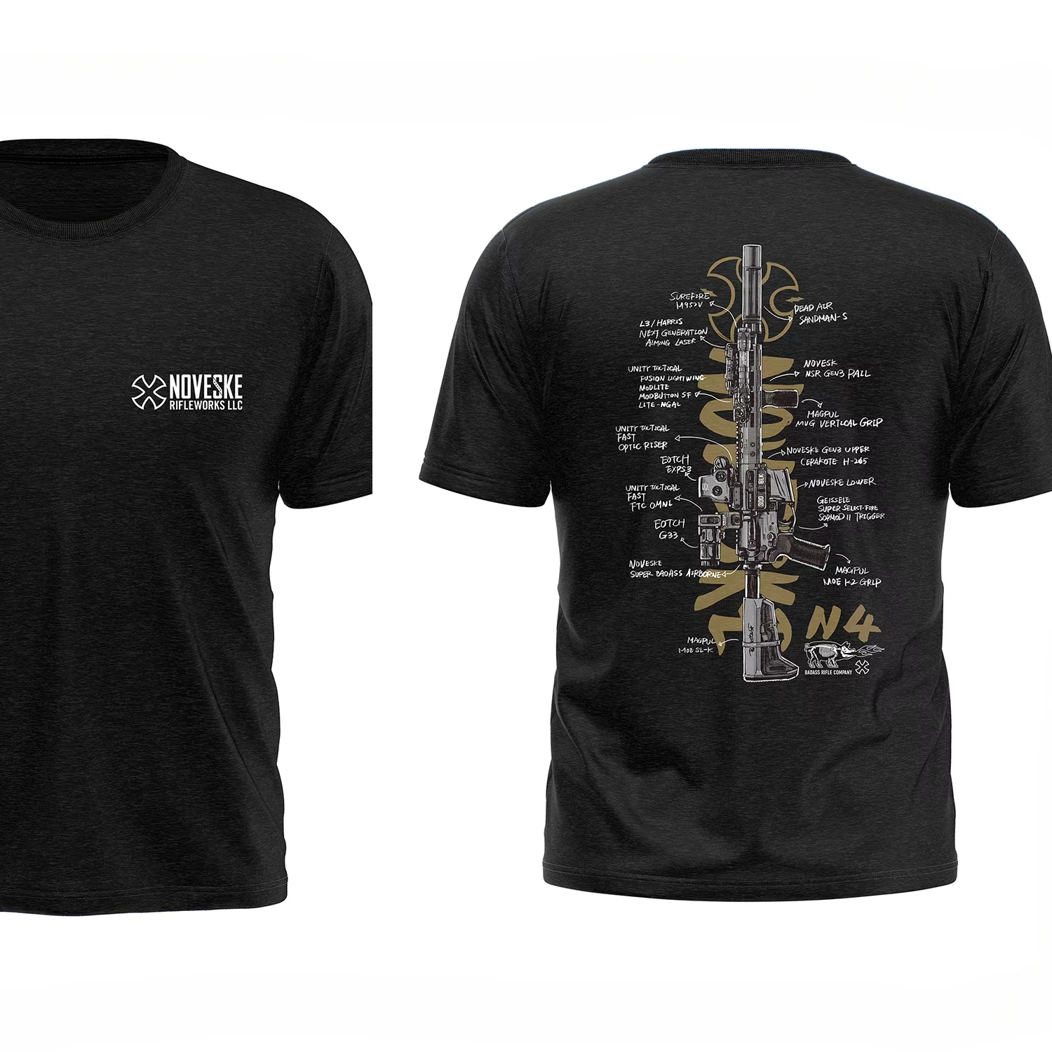 Sport T Shirt NOVESKE N4 Tactical Army Fan Club Outdoor Training Competition T-Shirt Cotton Loose Fit Crew Neck Tee Men Streetwear