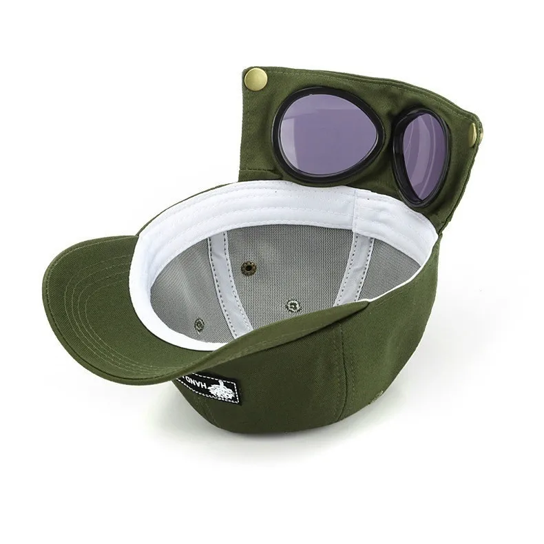 Creative Korean Version of The Pilot Glasses Baseball Cap Wild Outdoor Sunscreen Sunshade Cap
